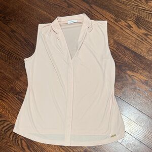 Calvin Klein Women's Blush Sleeveless Blouse